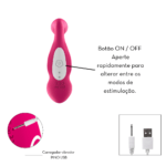 Vibrador de casal com controle remoto MCV3521 - Imagem 2