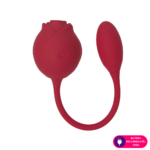 Estimulador clitoriano duplo em formato de rosa por aplicativo MPP1519