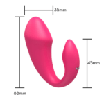 Vibrador de casal com duplo motor em formato de glande por aplicativo MPP1190 - Imagem 5