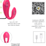 Vibrador de casal com duplo motor em formato de glande por aplicativo MPP1190 - Imagem 4