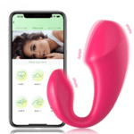 Vibrador de casal com duplo motor em formato de glande por aplicativo MPP1190 - Imagem 2