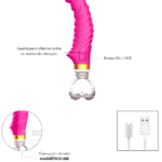 Vibrador estimulador em formato de glande com led na base MLVA1152 - Imagem 2