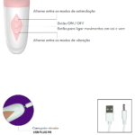Vibrador ponto G vai e vem com estimulador clitoriano MVS1152 - Imagem 3