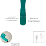 Nv Toys Dixie – Vibrador ponto G com estimulador por ondas de pressão MVS5618 - Imagem 3