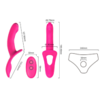 Vibrador de casal com estimulador e calcinha MVE6288 - Imagem 2