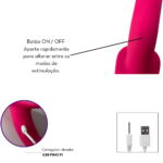 Vibrador de casal com estimulador e calcinha MVE6288 - Imagem 3