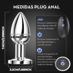 Plug anal de aço com vibro e controle remoto MLPA6011 - Imagem 3