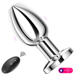 Plug anal de aço com vibro e controle remoto MLPA6011