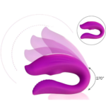 Vibrador de casal com estimulador clitoriano com controle remoto MLVS4523 - Imagem 4