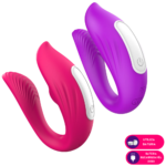 Vibrador de casal com estimulador clitoriano com controle remoto MLVS4523
