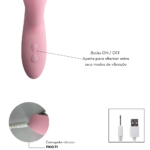 Vibrador ponto G com estimulador clitoriano MVE4359 - Imagem 3