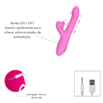Vibrador ponto G com estimulador clitoriano MVE4359 - Imagem 4