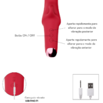 Vibrador ponto G com estimulador clitoriano MVE4311 - Imagem 3